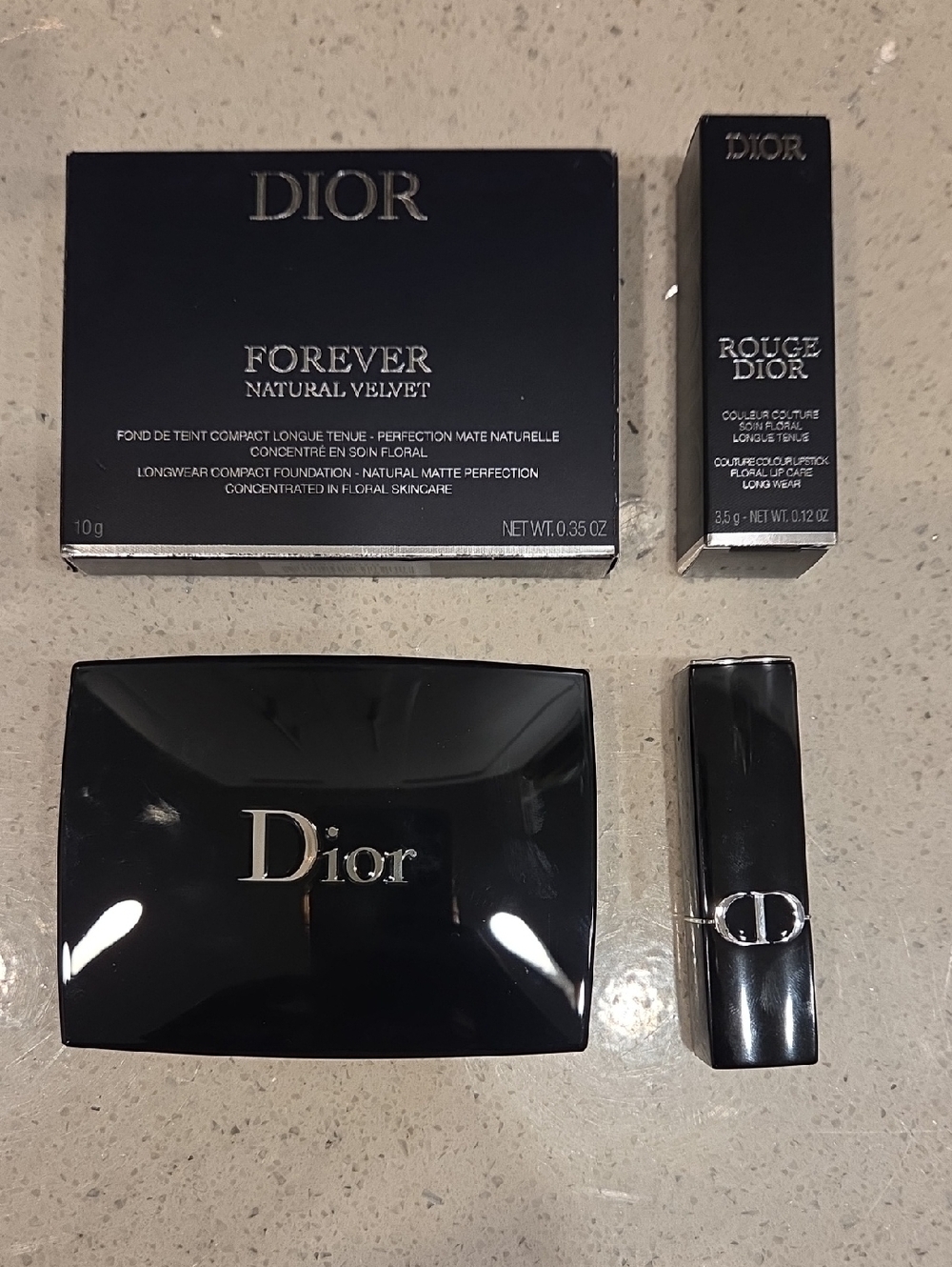 Dior Forever Natural Velvet Compact 7N and Dior Rouge Velvet Lipstick 772 - Set